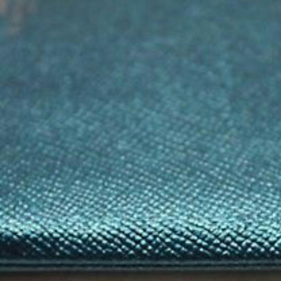 NWT COACH Leather Wristlet~Metallic Teal~F21070 - Picture 5 of 8